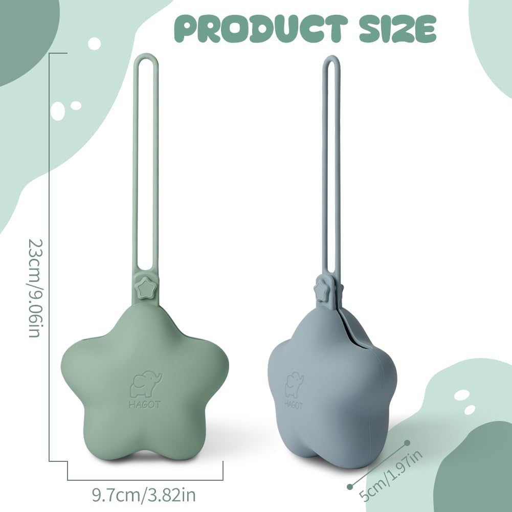 Thumbnail 1 de HAGOT 2 Pack Silicone Dummy Holder: Universal Pacifier Case for Travel & Home