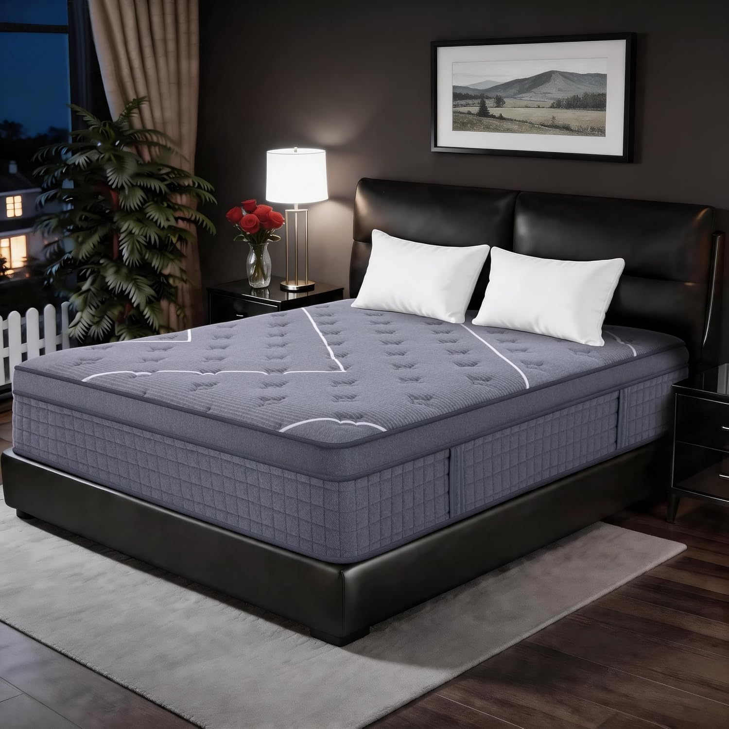 MORSEN MR98312 King Hybrid Mattress, 12-Inch Gel Memory Foam