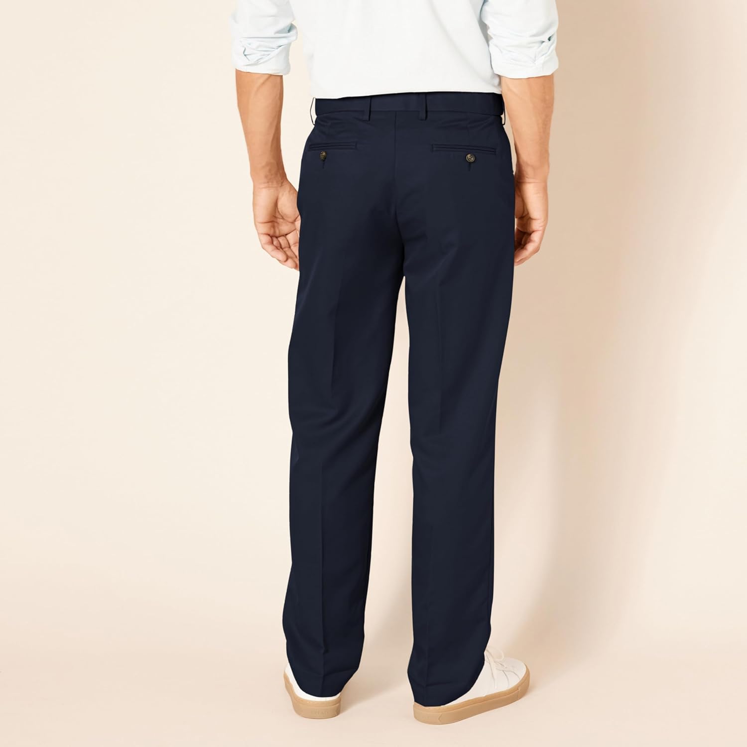 Thumbnail 1 de Amazon Essentials Men's Classic Fit Expandable-Waist Flat-Front Dress Suit Trousers