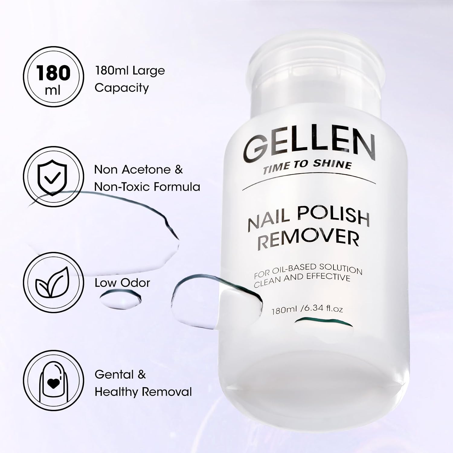 Detalle de Gellen Nail Polish Remover 6.09 fl oz ๐