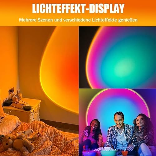 Thumbnail 5 de xoddi Sunset Lamp: 360° Rotating RGB Sunset Glow with App Control