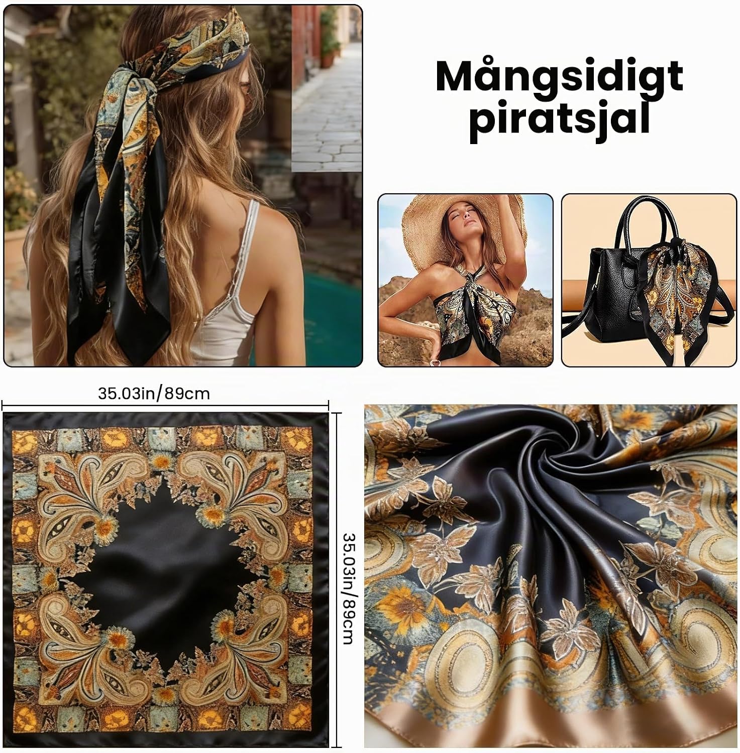Detalle 2 de HONHHUO piratset för dam, 4 delar med korsett, 3D-ögonlapp och halsband