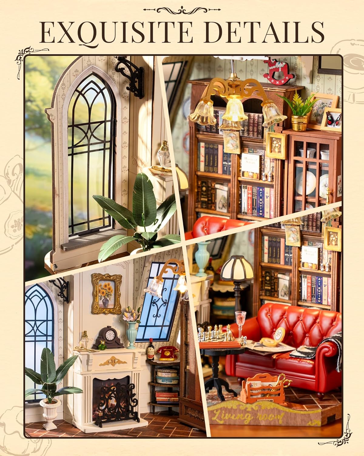 Thumbnail 1 de Rolife Maison de Poupée Miniature « Le Salon de Catherine » Kit de modèle en bois à construire