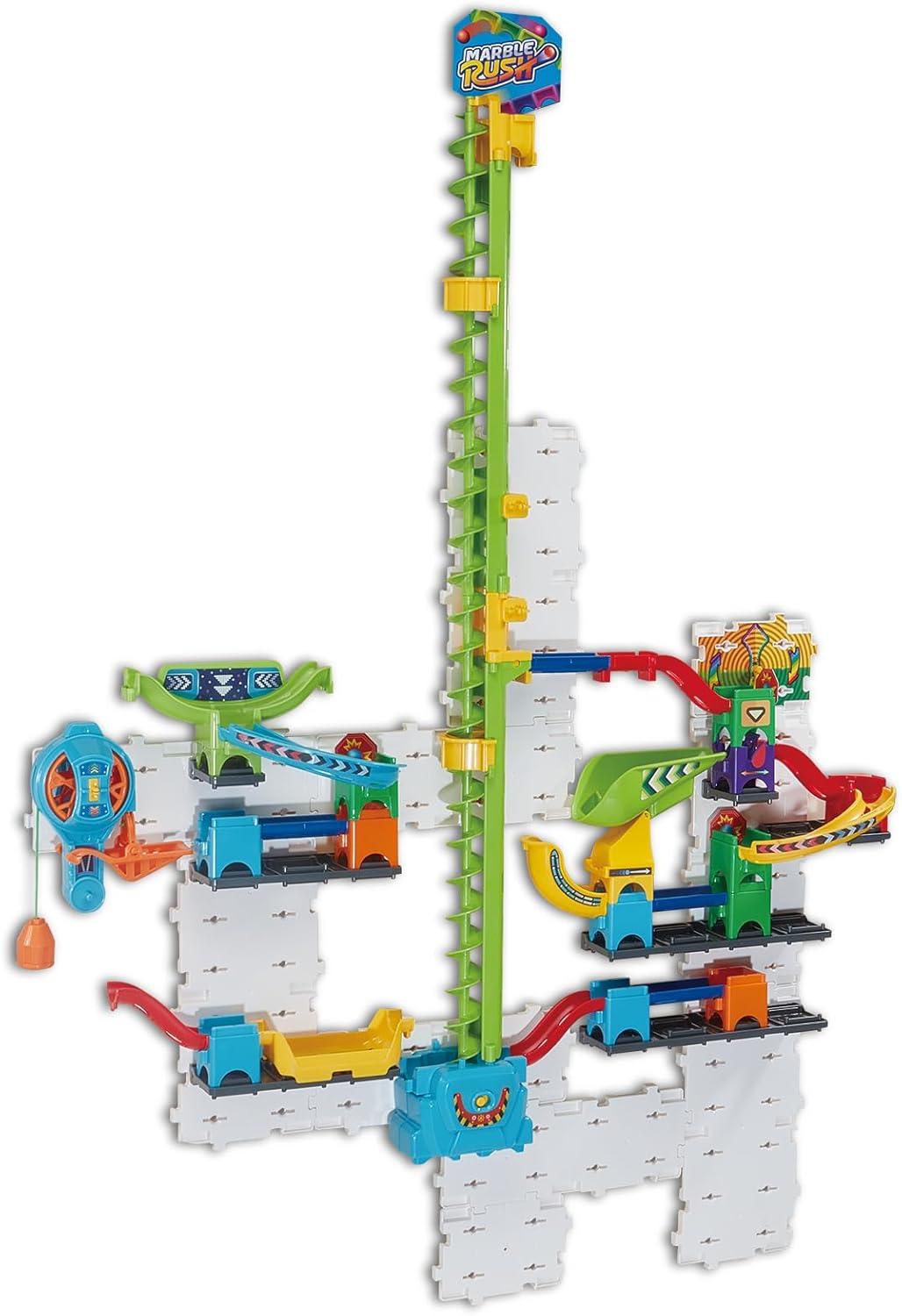 Detalle 2 de VTech Marble Rush Free Fall Vertical Set – Vertical Construction for Kids (93 Building Pieces, 10 Marbles)