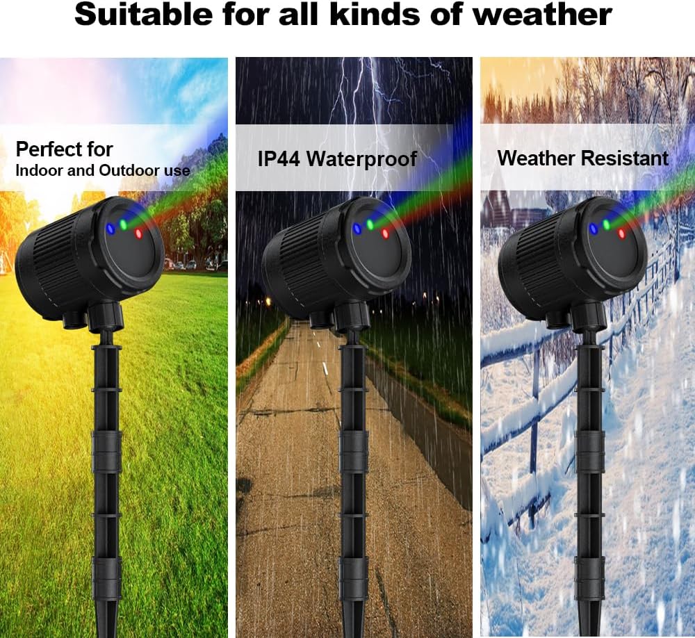 Detalle de VanSmaGo SE369 Outdoor Laser Projector, RGB Firefly Effects, Remote, IP65