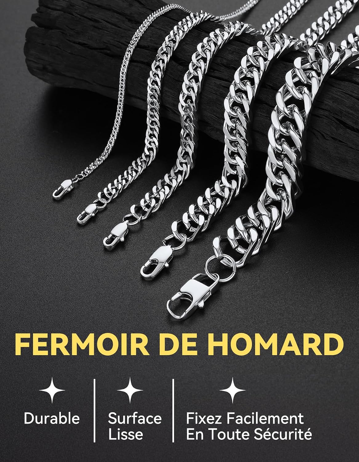 Detalle de ChainsHouse Chaine Collier Homme 10mm
