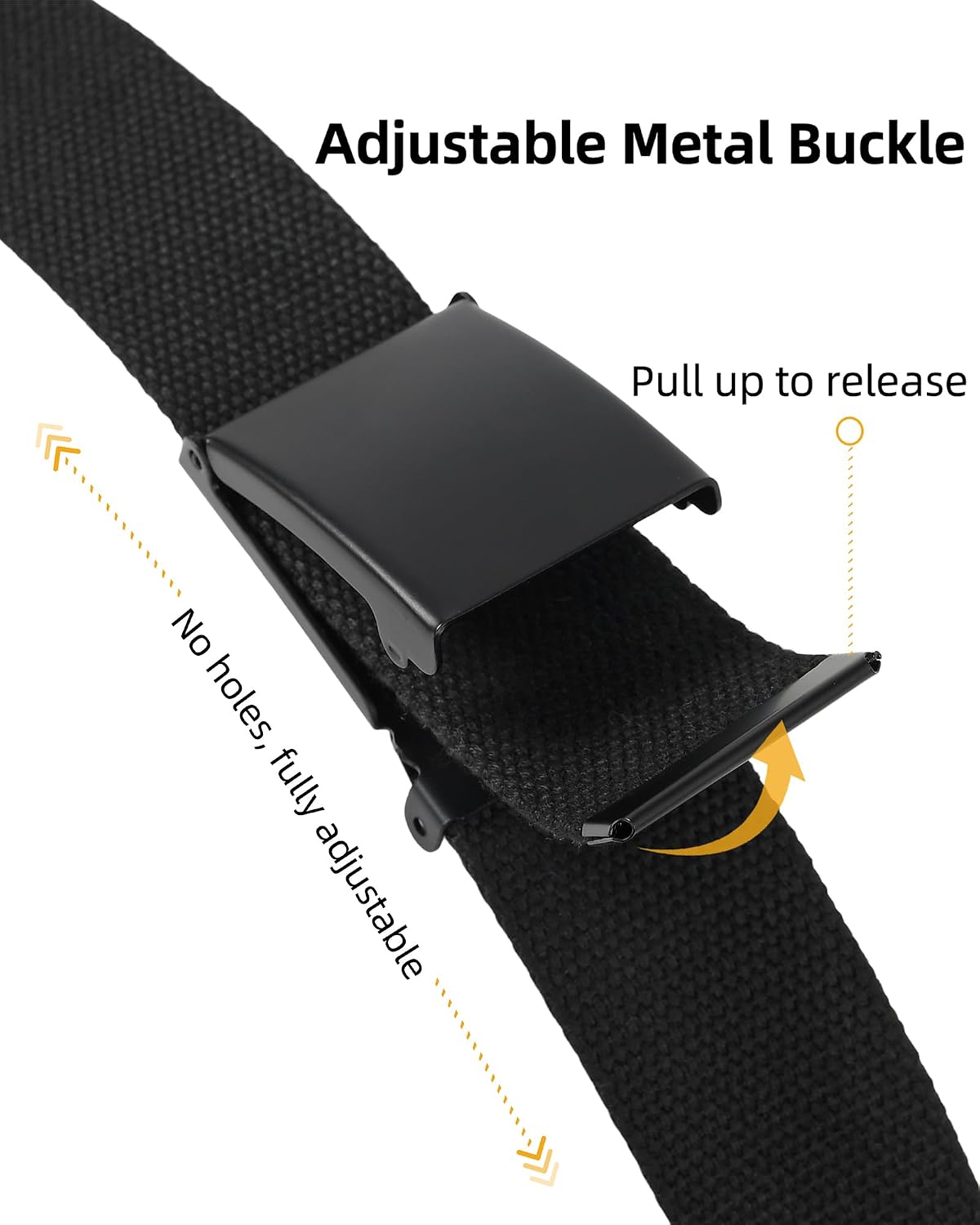 Detalle de Mile High Life Canvas Web Belt, Fits Up to 52 Inches