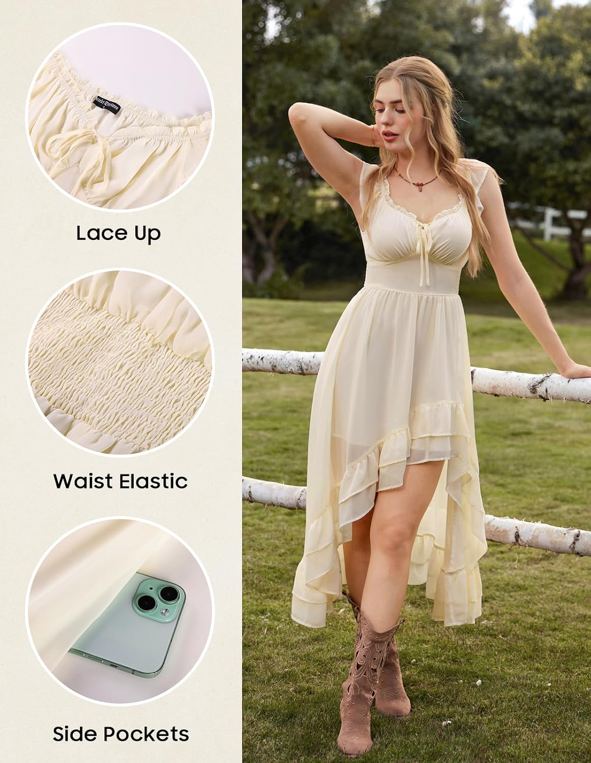 Thumbnail 5 de Scarlet Darkness chiffon dress