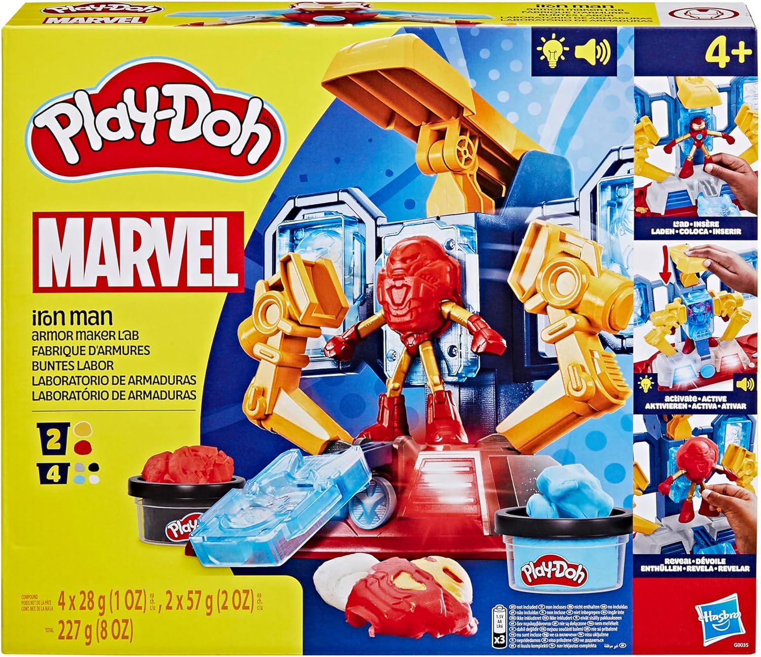 Thumbnail 1 de Play-Doh Marvel Iron Man Armor Maker Lab Playset with Lights and Sounds