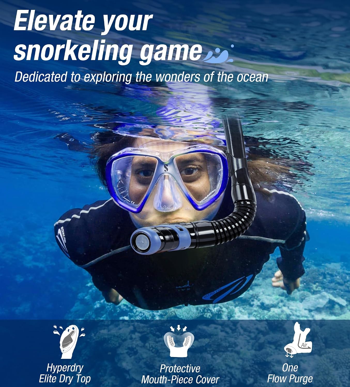 Thumbnail 5 de Aegend Dry Snorkel with Silicone Mouthpiece