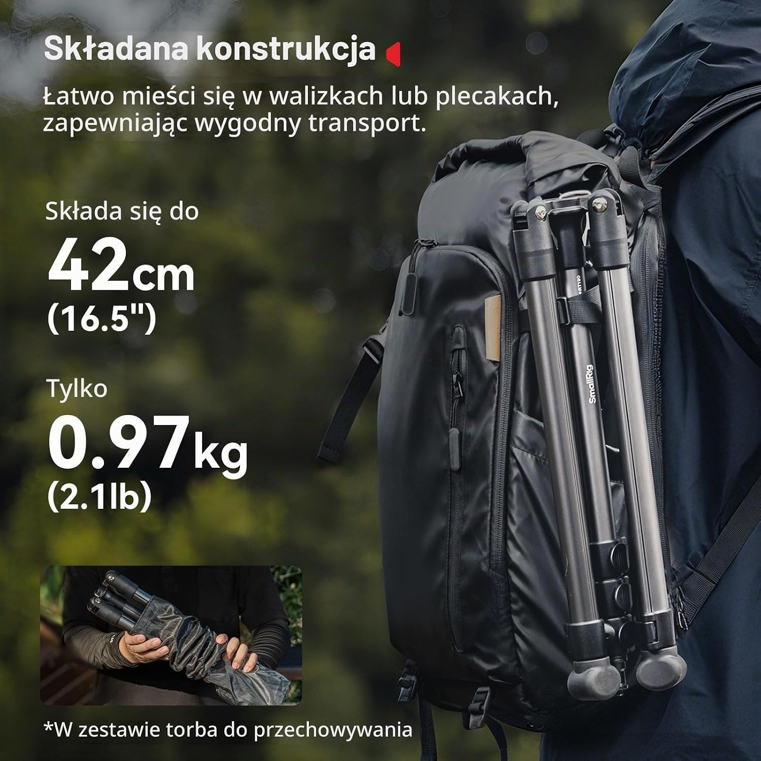 Thumbnail 2 de SMALLRIG RT190 5475 – statyw oświetleniowy 42–190 cm, udźwig 4 kg