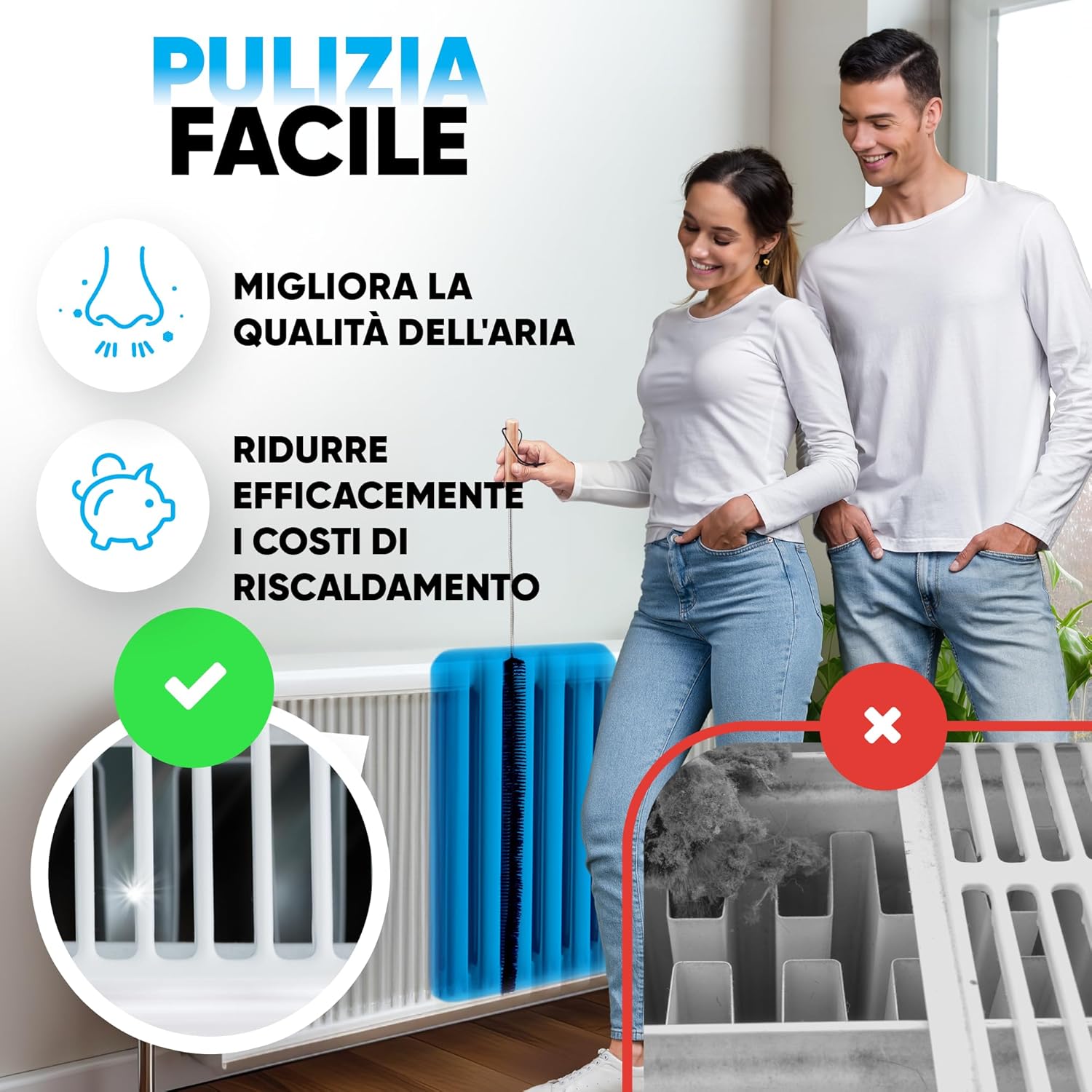 Detalle 2 de BRUSHYZ Pulisci Termosifoni 117 cm