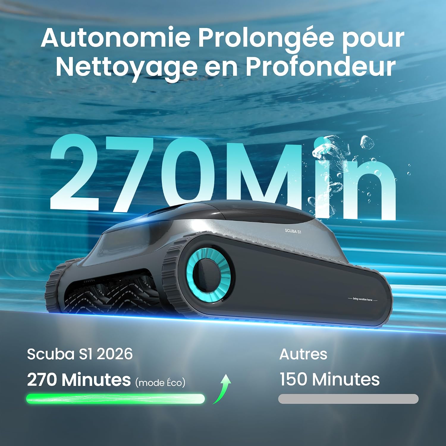 Detalle de (2026 Upgrade) AIPER Scuba S1 Poolroboter Akku – bis 240 Min Laufzeit, Ultrafeinfiltration & App-Steuerung