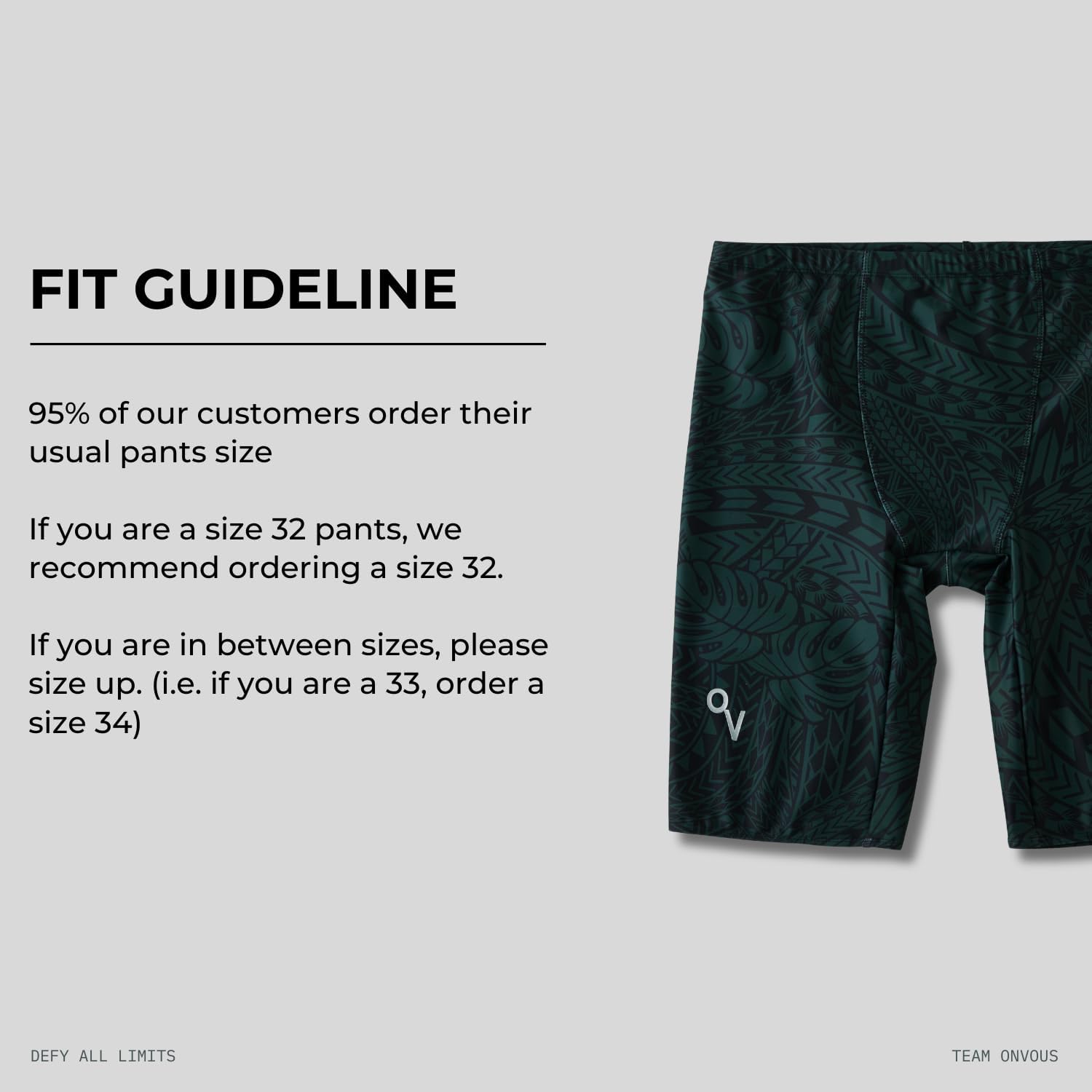 Thumbnail 4 de Onvous Men’s Swim Jammers (Size 28–38) — Athletic Jammer Swimsuit for Training & Lap Swimming