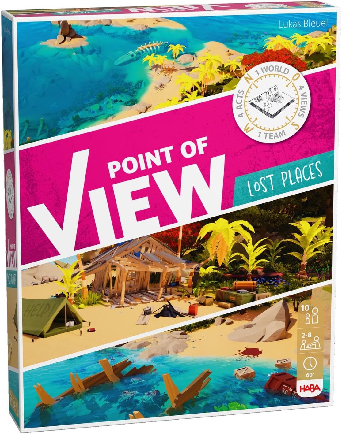 Detalle de HABA Point of View: Lost Places – kooperatives Detektivspiel mit Perspektiv-Mechanik ab 10 Jahren