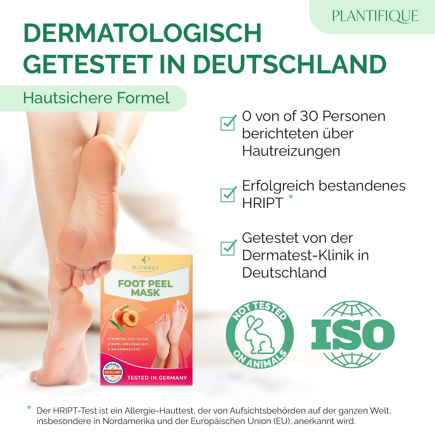 Detalle 2 de Plantifique Fußmaske 2‑Paare Fußpeeling Socken