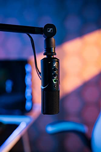 Detalle 2 de Sennheiser Profile Streaming Set mit USB-C Mikrofon, Boom Arm und Kabelaufbewahrung – Schwarz (700100)
