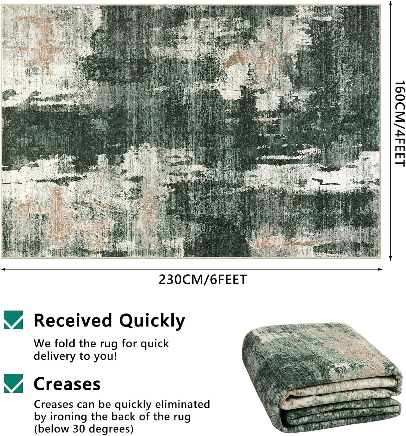Detalle 2 de Capslpad 160x230cm Modern Abstract Rug
