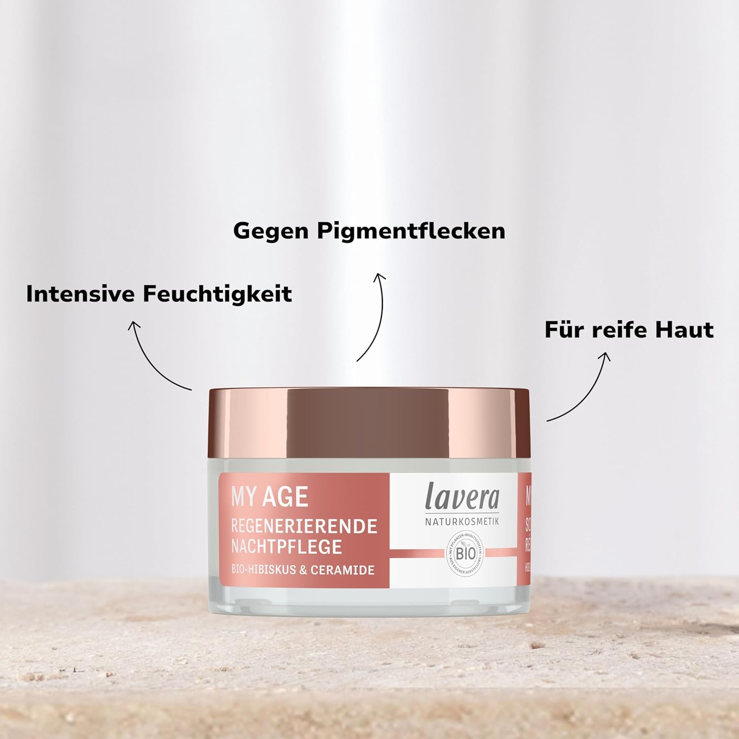 Thumbnail 1 de lavera MY AGE Nachtpflege Nachtcreme gegen Pigmentflecken für reife Haut (vegan) – 50 ml