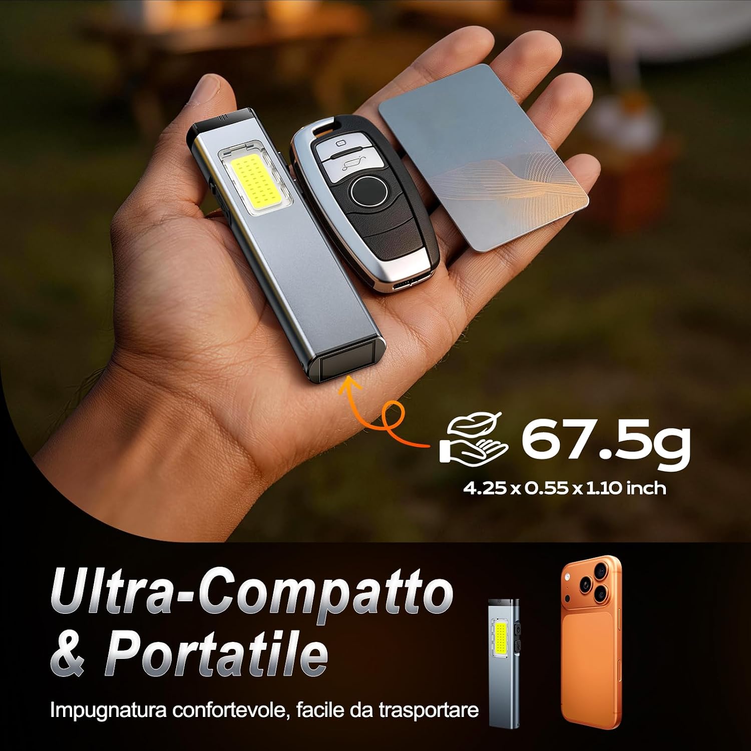 Thumbnail 4 de ISEYOU Torcia LED Ricaricabile 800 Lumen: 2 in 1, portatile con allarme