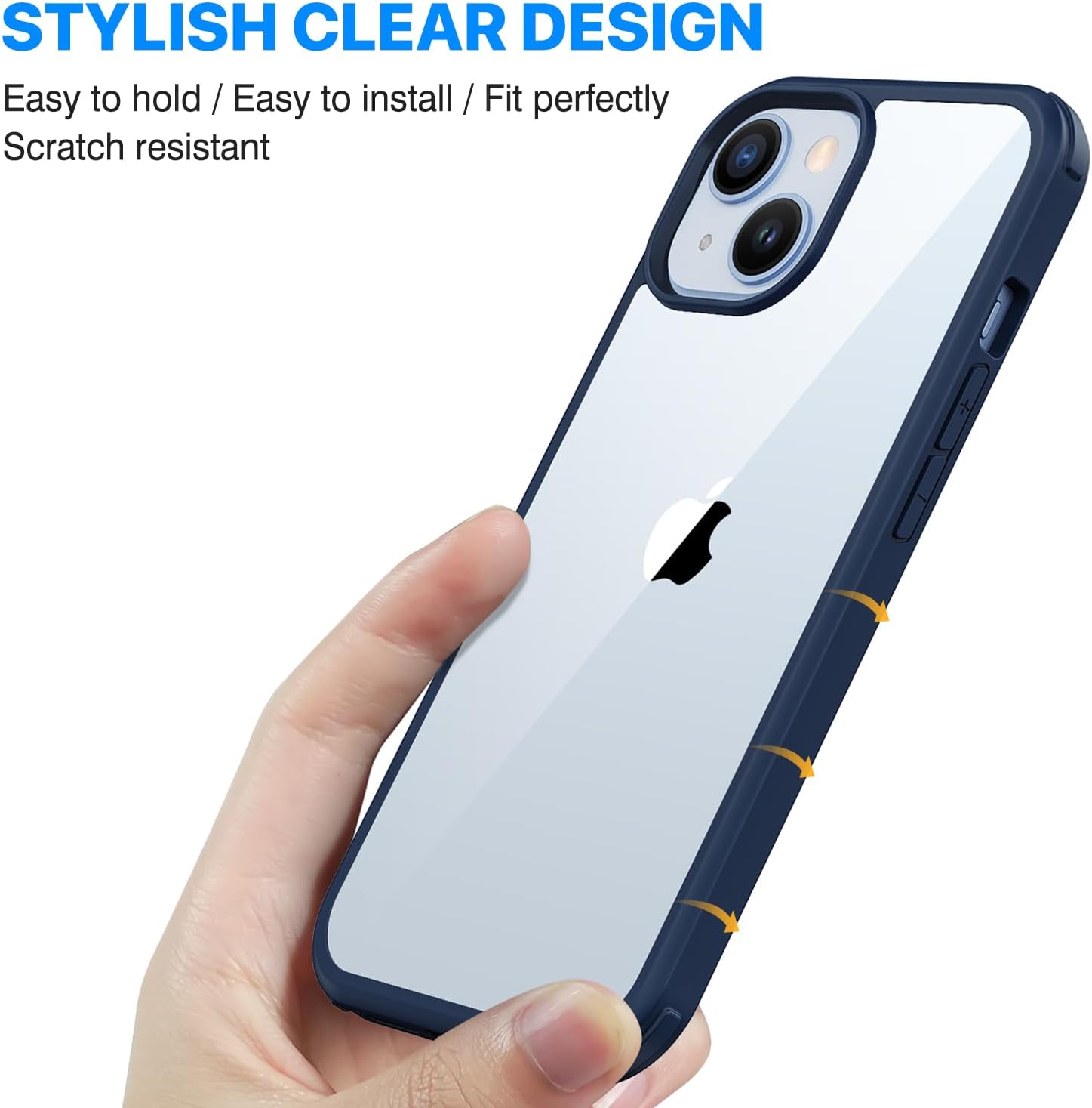 Thumbnail 6 de CENHUFO iPhone 15 case with built-in 9H glass screen protector and camera lens protection (Ocean Blue)