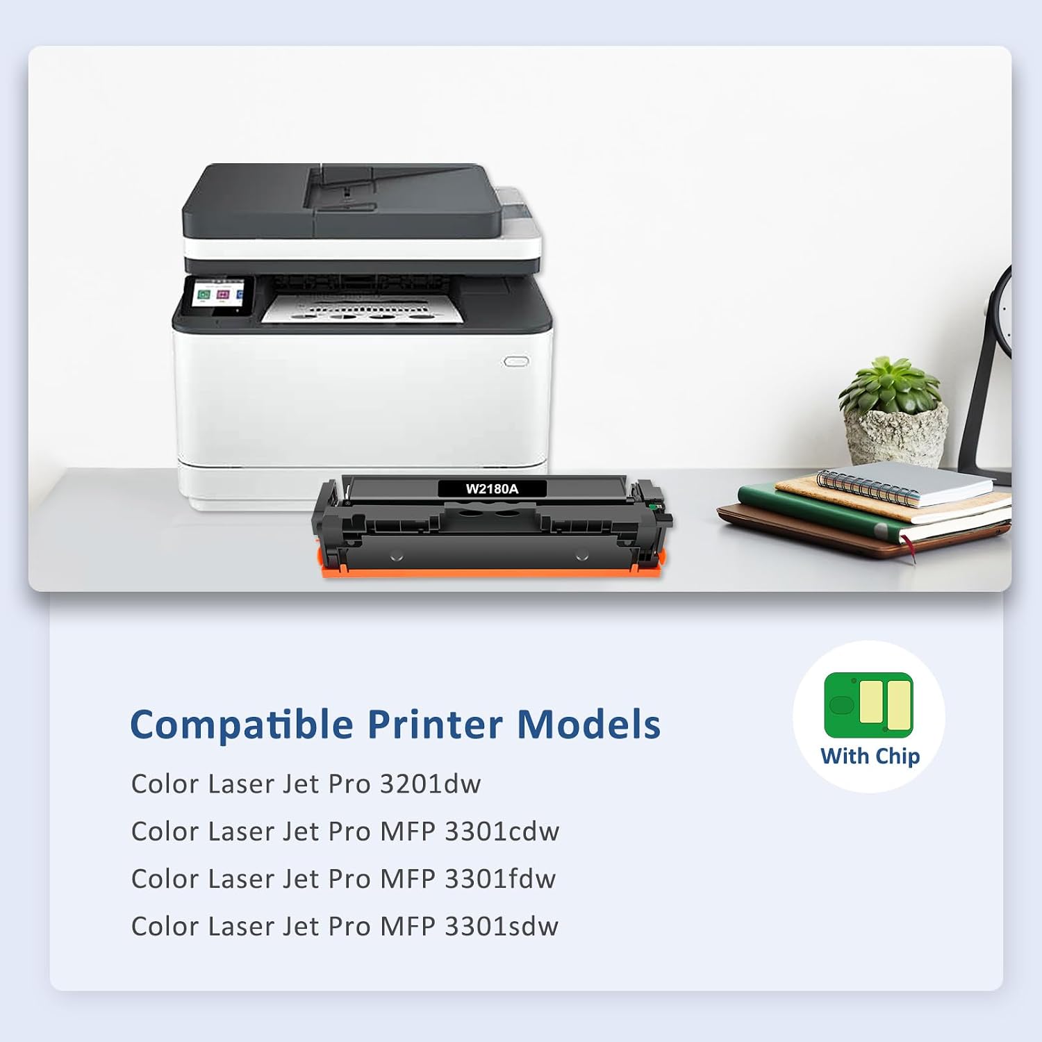 Detalle de 218A Toner Cartridges 4 Pack with Chip for Color Laser Pro 3201/3301 Series