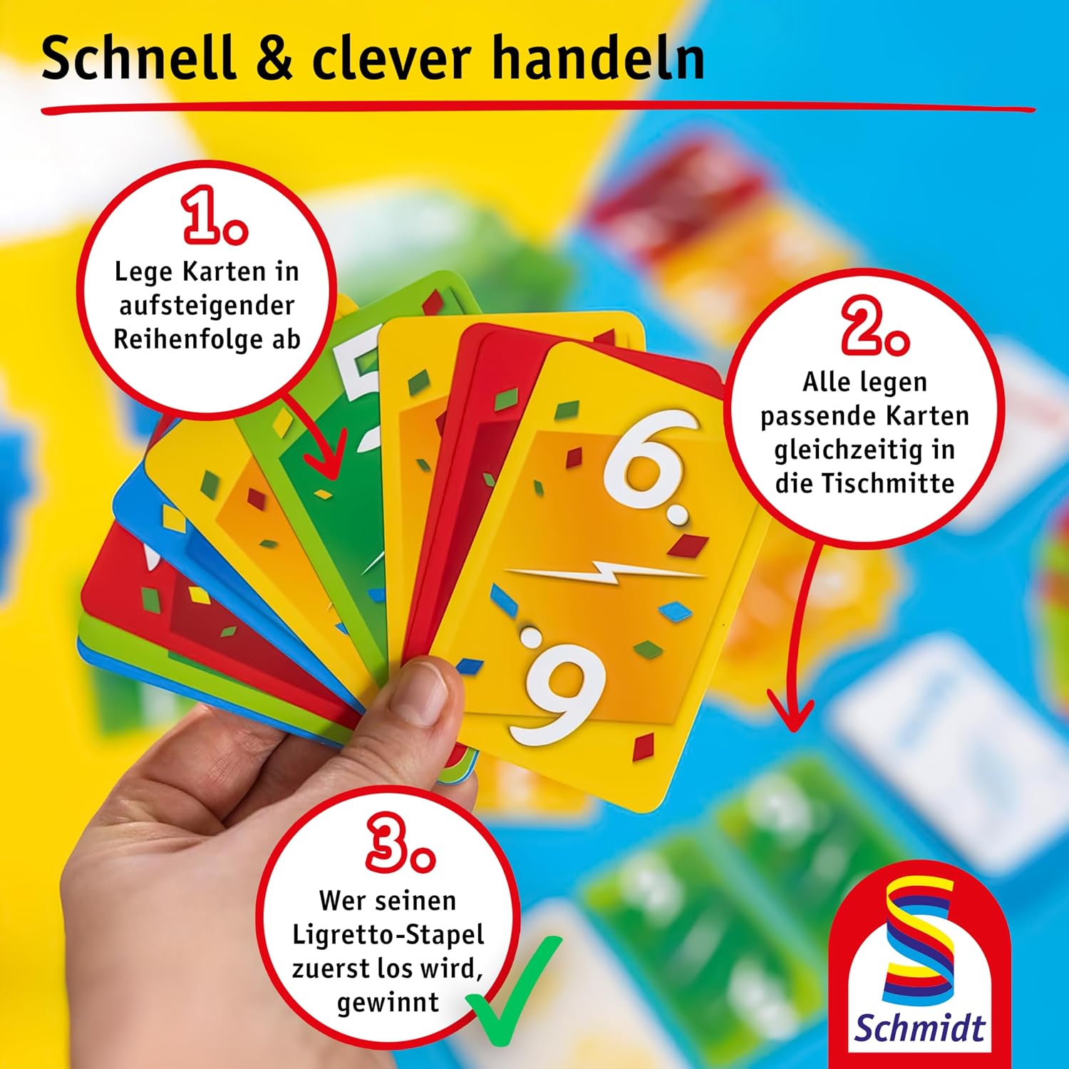Thumbnail 2 de Schmidt Spiele Ligretto rot 2–4 Spieler 🎲