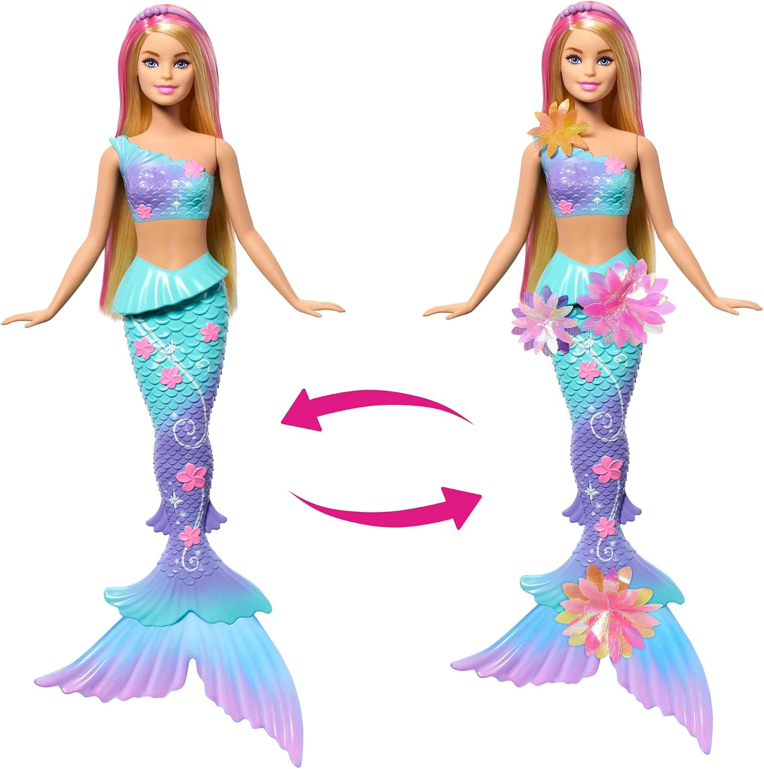 Detalle de Barbie Fantasy Meerjungfrau Flower Feature Puppe – Flower Magic mit blühender Blüte