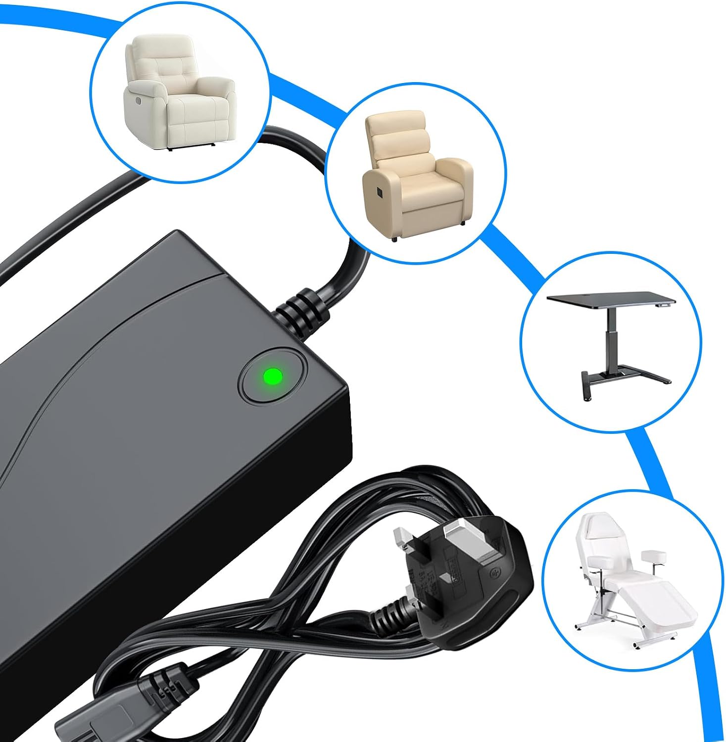 Thumbnail 4 de Universal Power Recliner Adapter 29V 2A