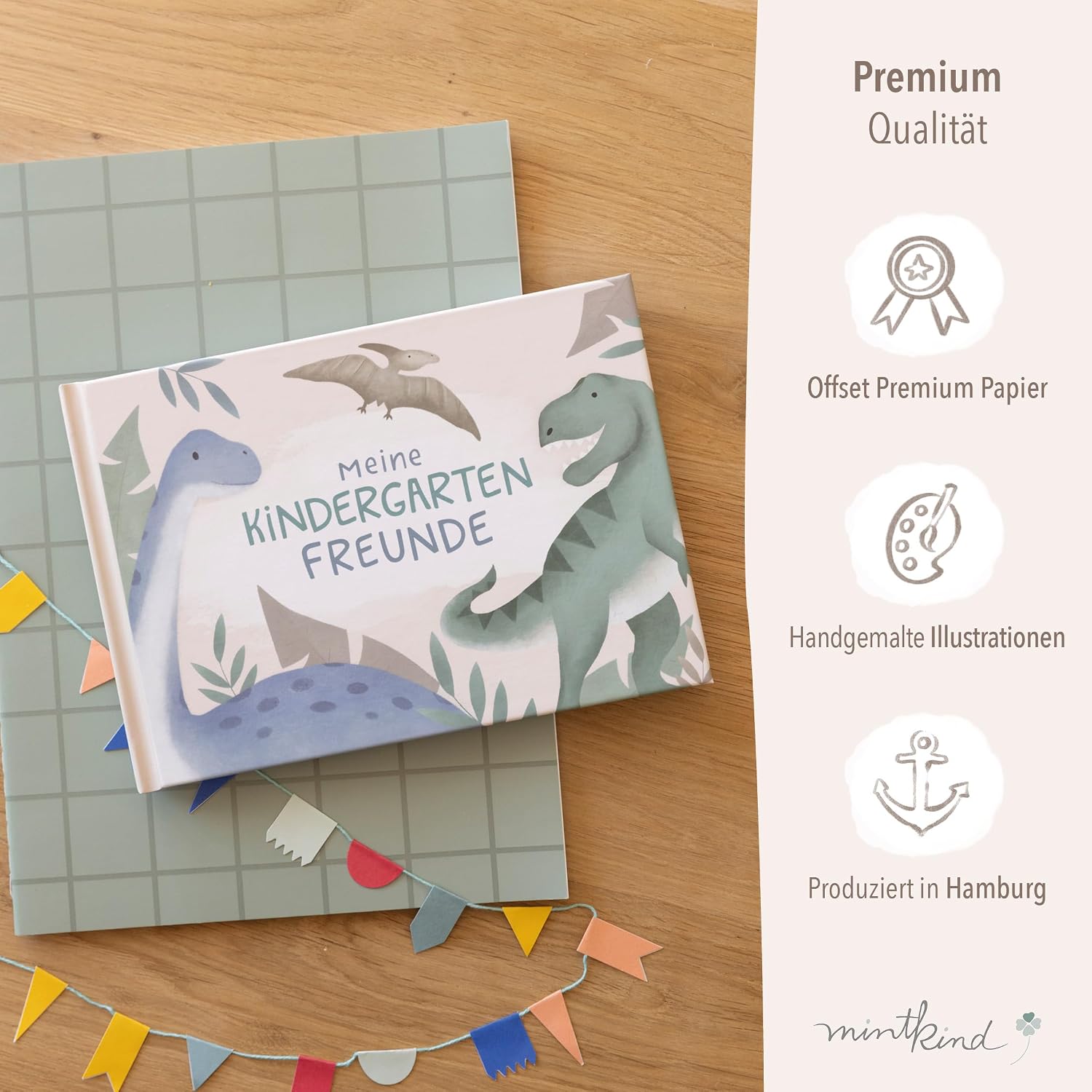 Thumbnail 5 de mintkind Freundebuch Kindergarten – Dino Aquarell, 80 Seiten zum Ausfüllen