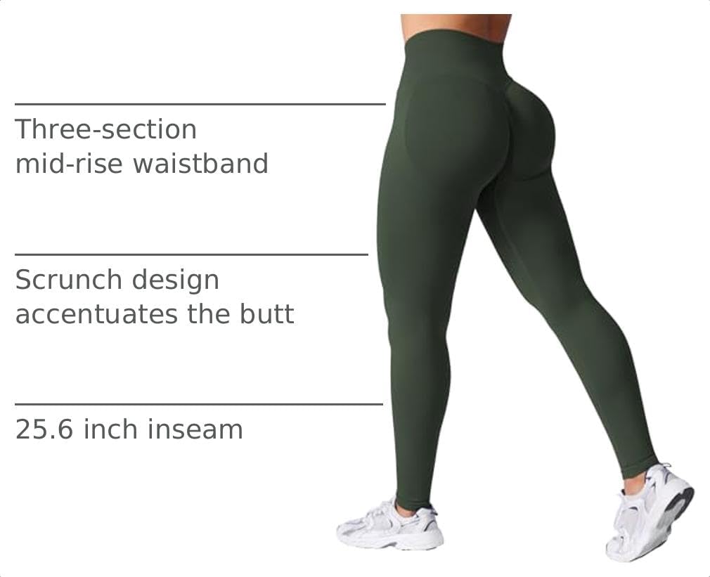 Detalle 2 de VOYJOY Seamless Workout Leggings, 25.6-Inch Inseam