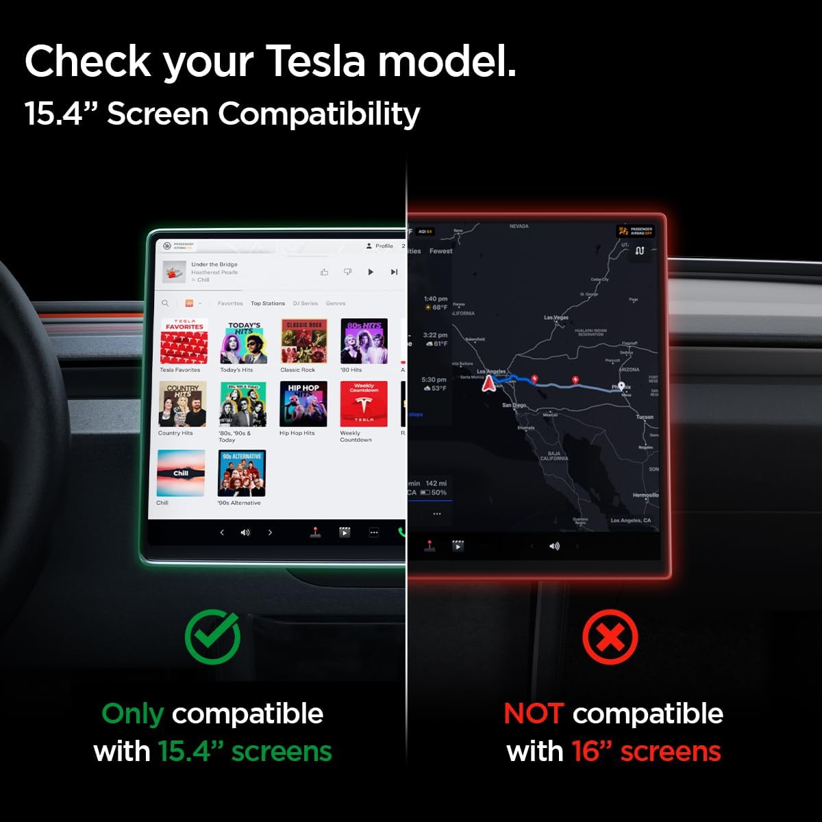 Thumbnail 2 de Spigen Glas.tR EZ Fit para Tesla Model 3 Y 15.4