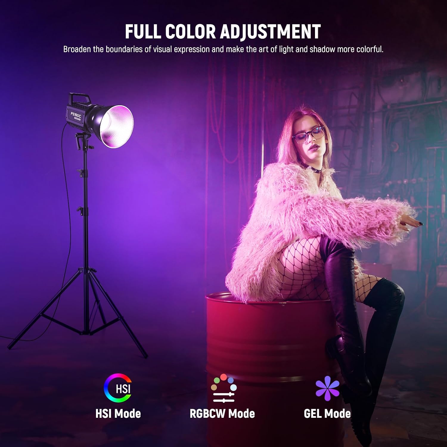 Thumbnail 2 de Neewer FS150C 130W RGB LED Video Light with App/2.4G Control (Bowens mount)