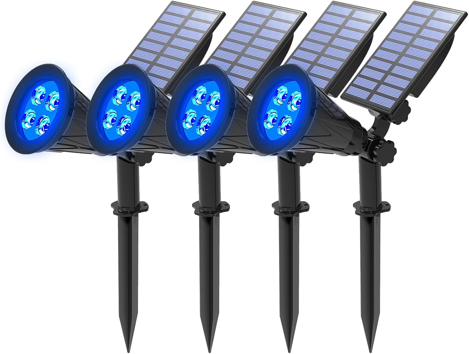 Thumbnail 6 de T-SUNUS Solar Garden Spotlight 7 LED Colour Change (2 Pack) – Adjustable, Auto On/Off, IP55
