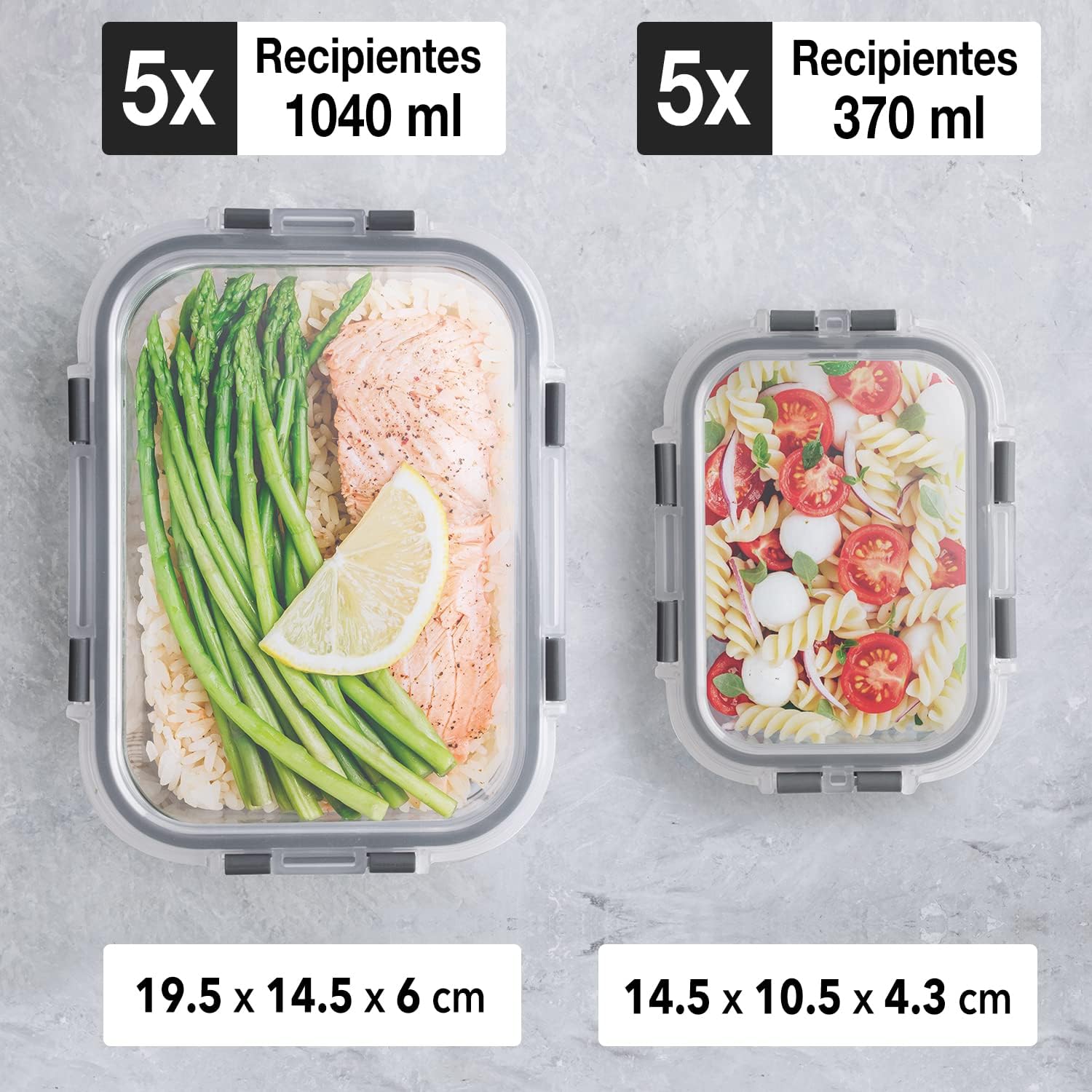 Detalle 2 de GOOD FOR YOU Recipientes de Cristal para Almacenamiento 🍽