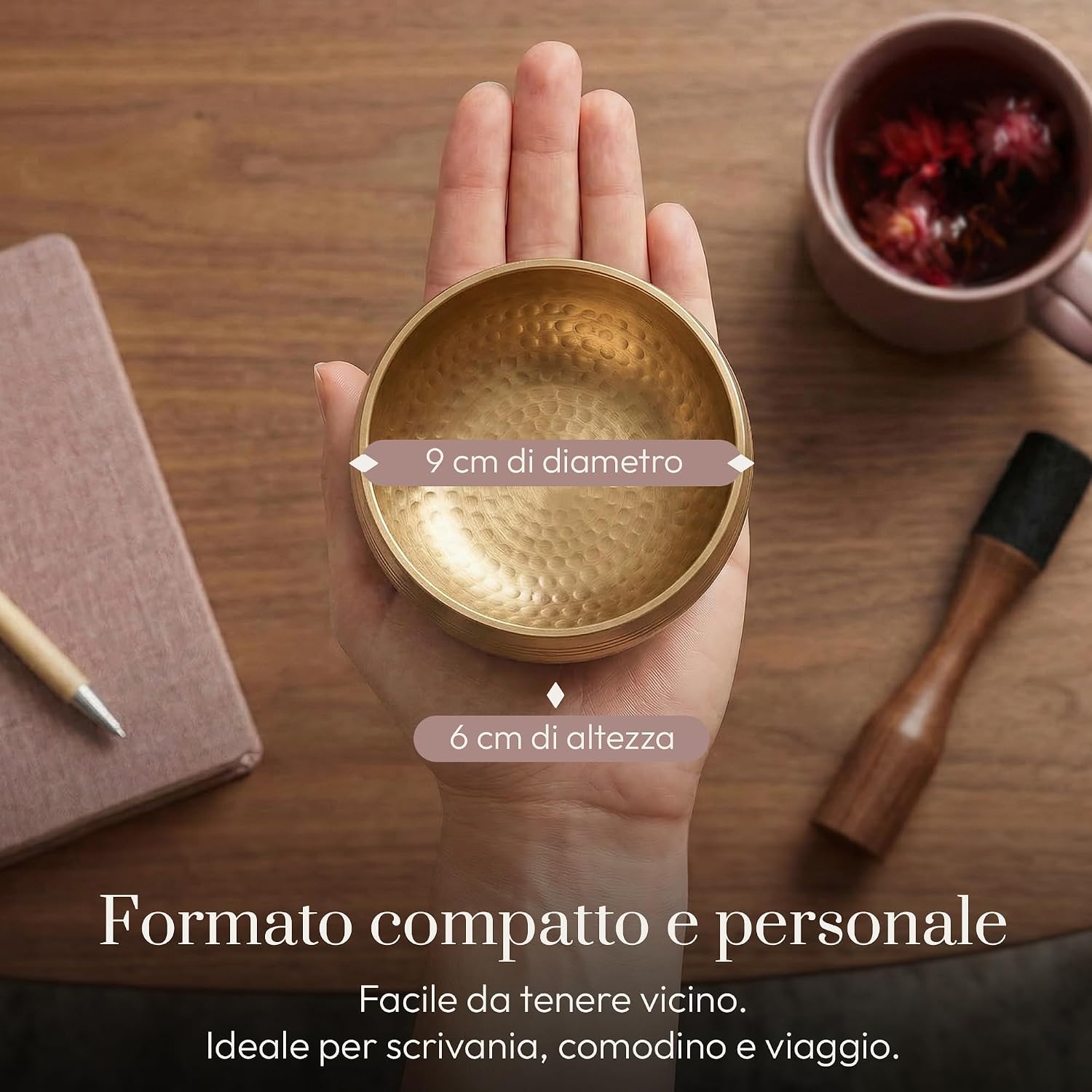 Thumbnail 4 de Silent Mind Campana Tibetana – Set Completo Artigianale di Silenzio e Armonia