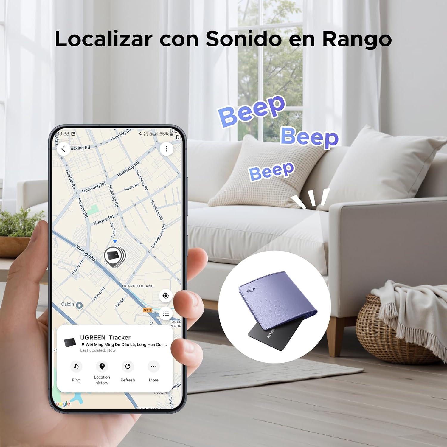 Detalle 2 de UGREEN FineTrack Slim S localizador Bluetooth 1,7 mm