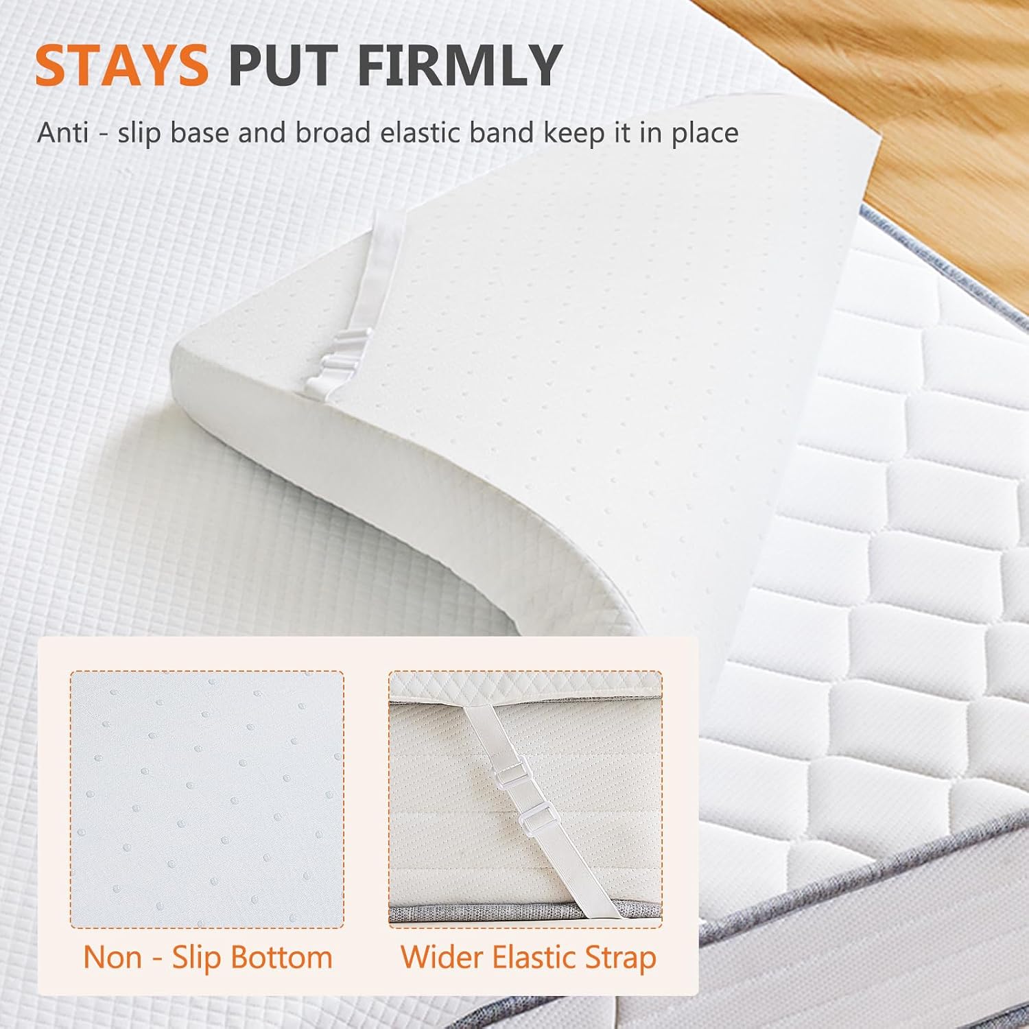Detalle de Sweetcrispy Memory Foam Mattress Topper King