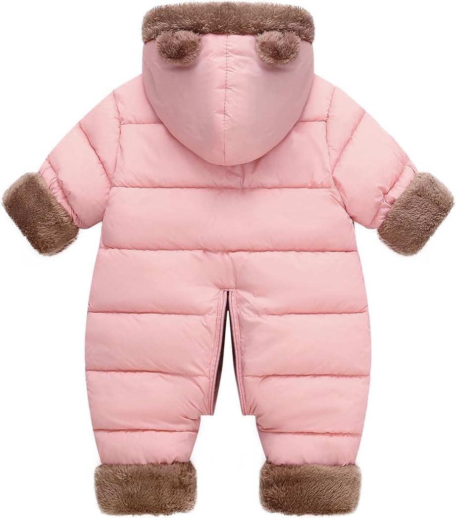 Detalle de JiAmy vinteroverall för baby, fleecefodrad med dragkedja, 6–24 månader