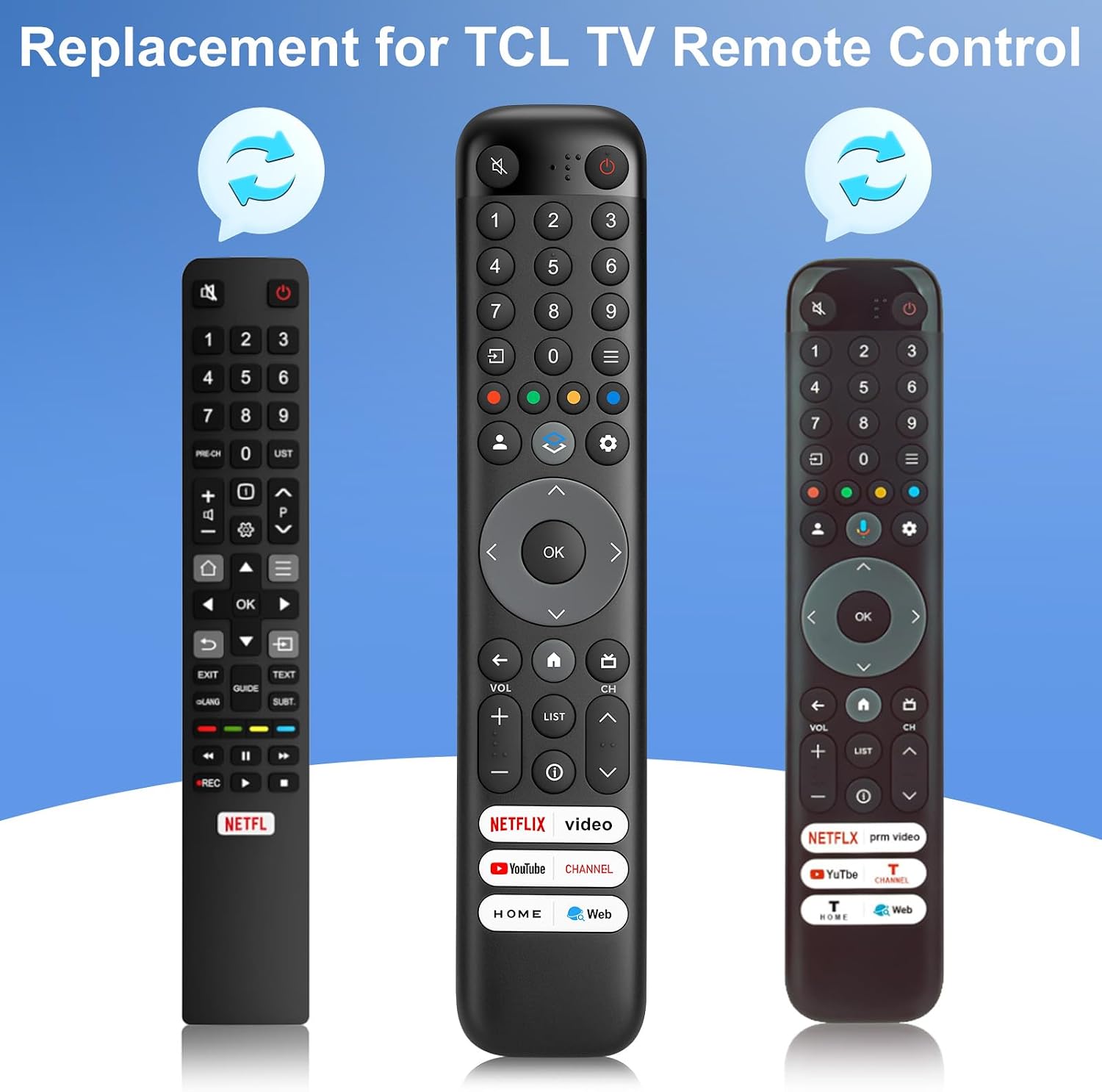 Detalle de TCL Ersatzfernbedienung Universal für TCL Smart TV