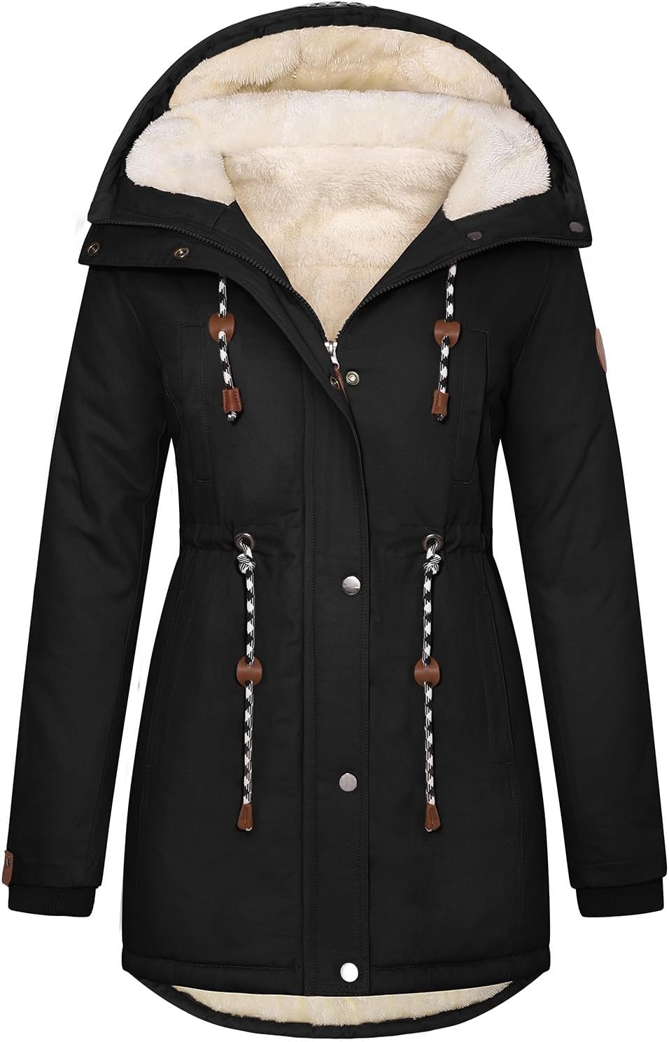 Thumbnail 6 de TOMEEK Damen Winterjacke Wintermantel mit Teddyfell