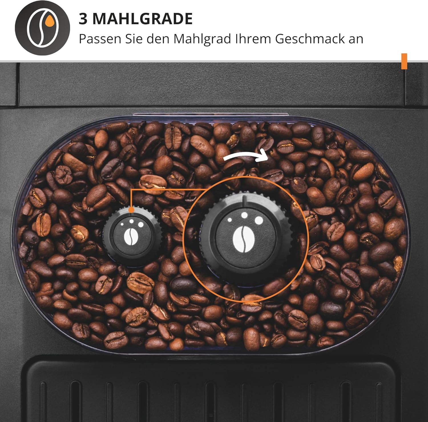 Detalle de KRUPS Arabica Picto Kaffeevollautomat EA810870 – kompakt, intuitiv, Milchschaum inklusive