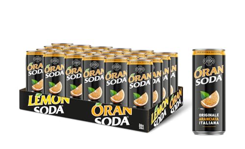 Detalle de Oransoda Bevanda Gassata all'Arancia, 24 Lattine da 33 cl – autentica arancia siciliana in ogni sorso