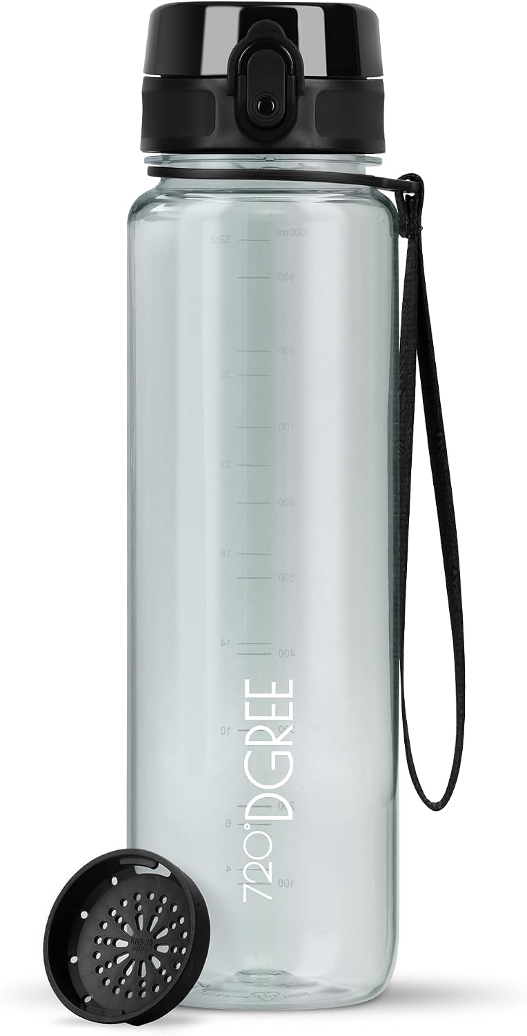 Detalle 2 de 720°DGREE Trinkflasche 1 l Sport “uberBottle“ softTouch +Sieb – BPA-frei, Tritan, auslaufsicher