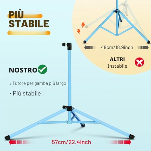 Detalle de CAHAYA 2-in-1 Leggio Spartiti Musicali & Supporto da Tavolo Blu CY0204-3, Altezza regolabile 70–138 cm