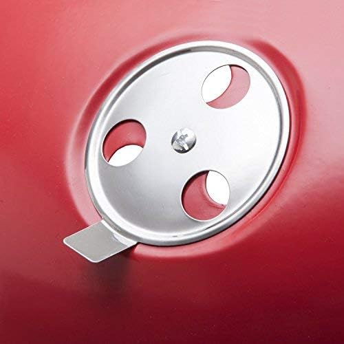 Detalle de GOODS+GADGETS 4815110 – kompaktowy grill węglowy kulowy 40 cm, czerwony