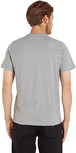 Detalle 2 de Tommy Jeans Camiseta TJM Original Slim Fit de manga corta – Gris Light Grey Heather, talla M