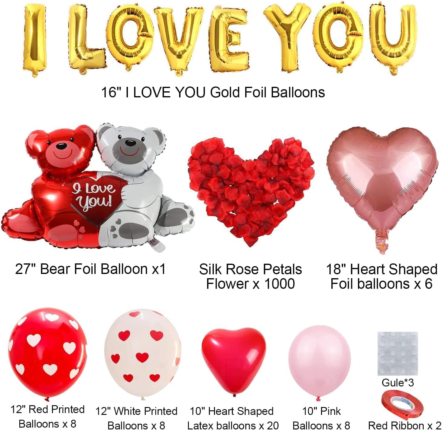 Detalle 1 de Valentine's Day Balloons Kit for Romantic Decorations 🎈