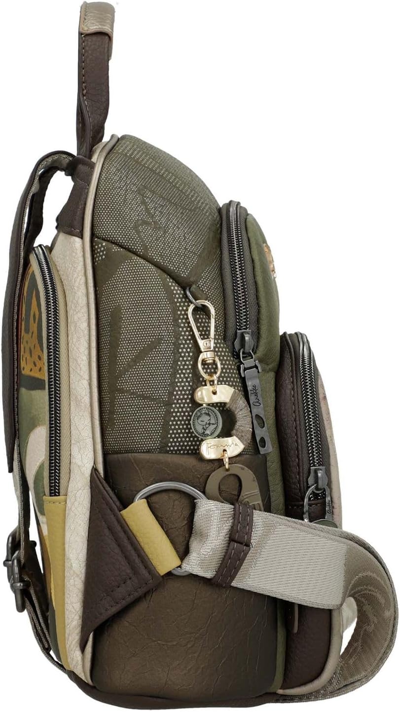 Detalle de Anekke Mochila con bolsillo frontal Muse: estilo inspirado en el arte para el día a día