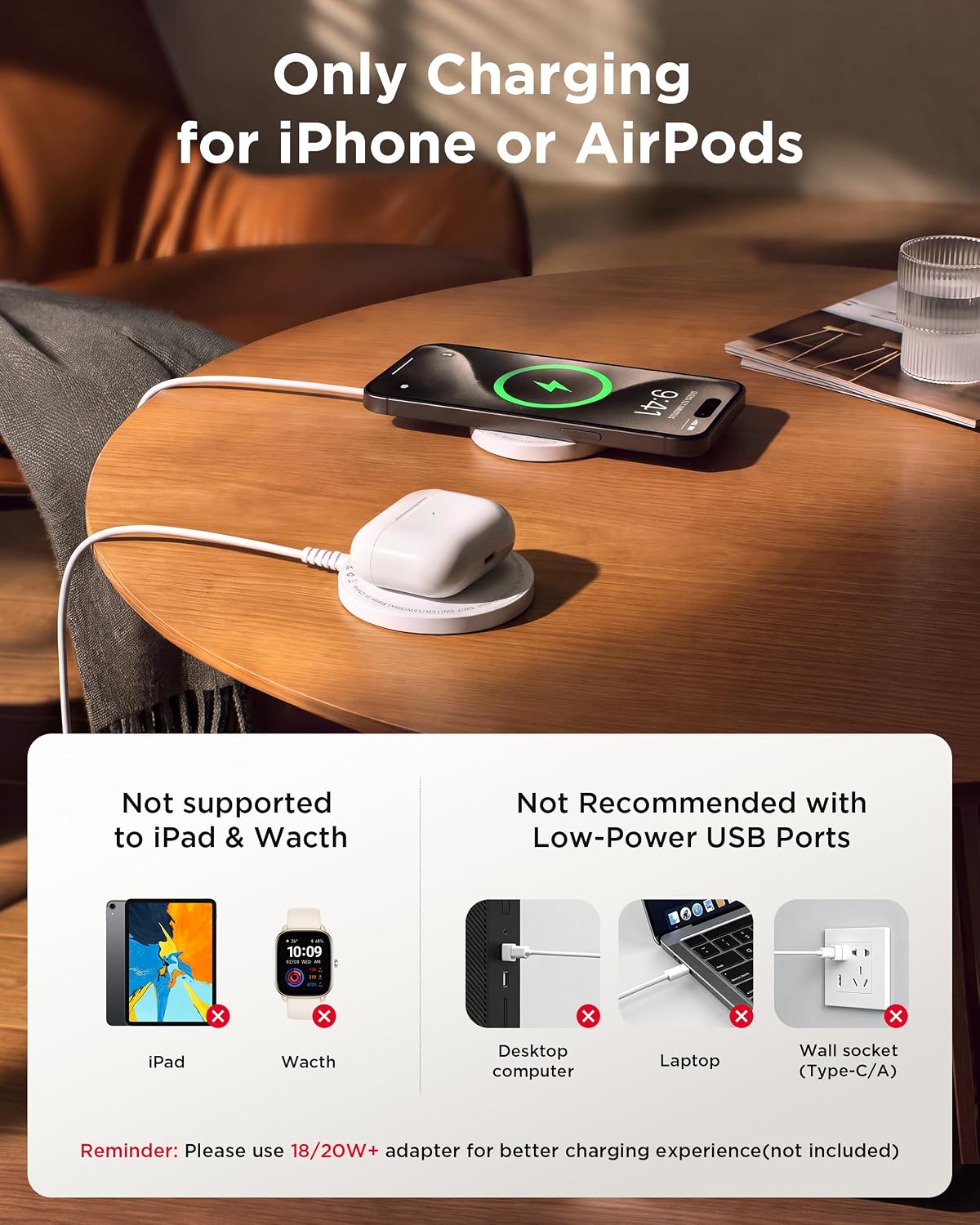 Thumbnail 1 de Bohuma MagSafe Charger 2 Pack for iPhone 12–17 Series and AirPods